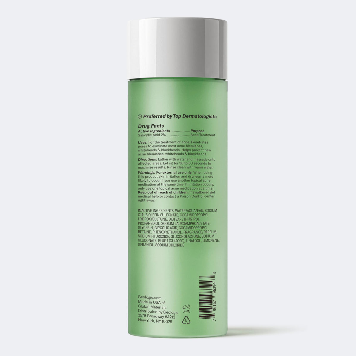 Geologie in-shower lifestyle scene showing invigorating eucalyptus benefit