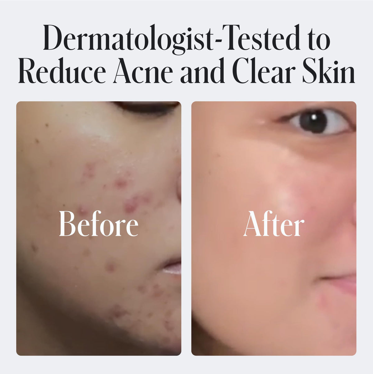 Geologie label detail focused on fragrance-free benefit and dermatologist design