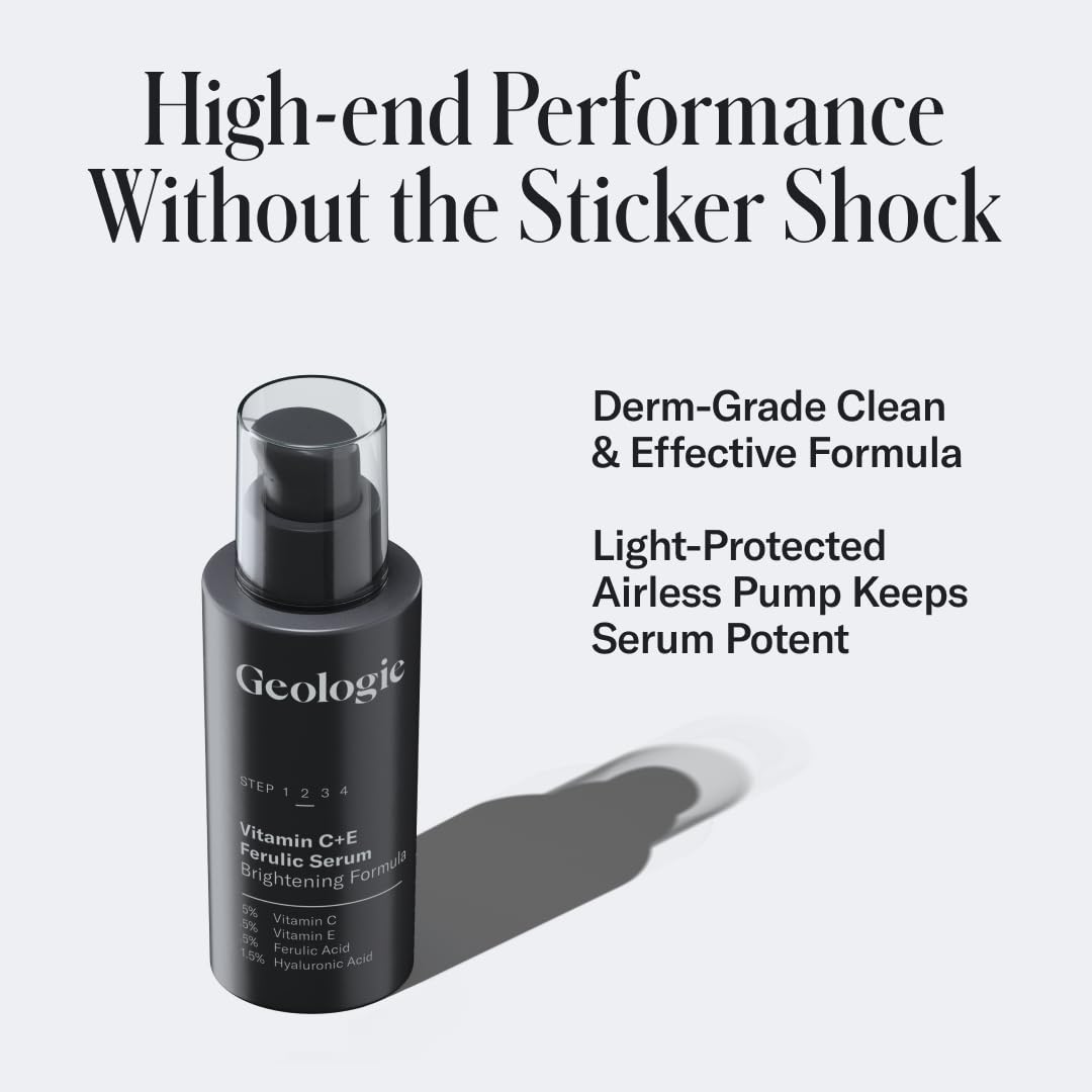 Geologie 30 ml bottle next to ruler showing travel-friendly size benefit