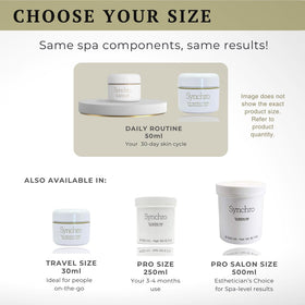 Gernetic Synchro Cream label detail highlighting ingredients and professional formulation