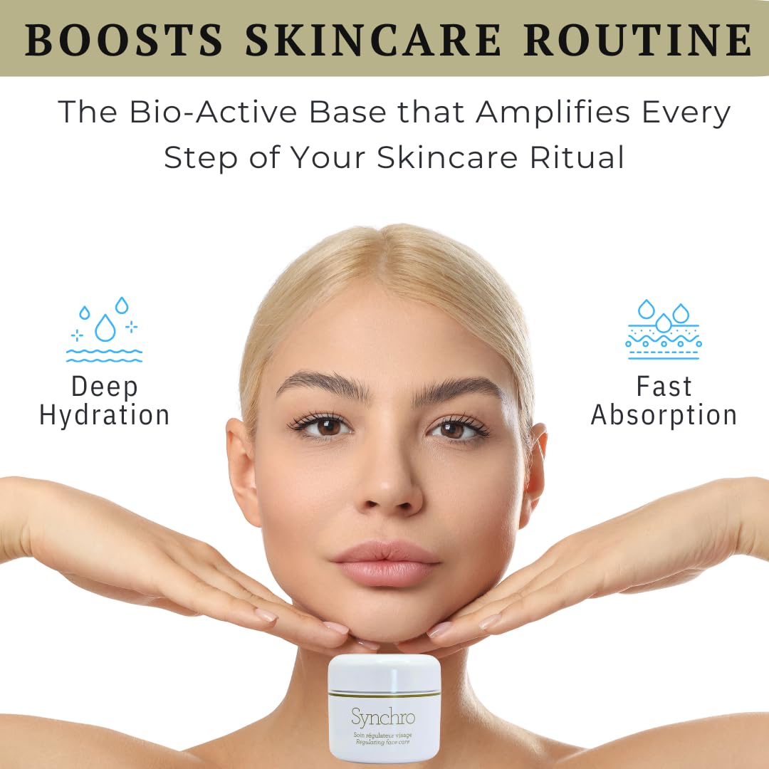 Gernetic Synchro Cream in a bathroom setting conveying daily routine support and calm