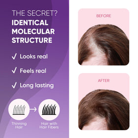 Get Back Gorgeous applying fibers to a thinning part for instant coverage