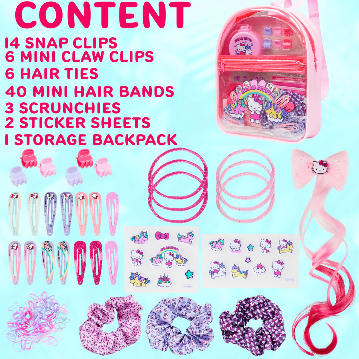 Get Trend Hello Kitty size comparison with hand to show compact, portable accessory kit