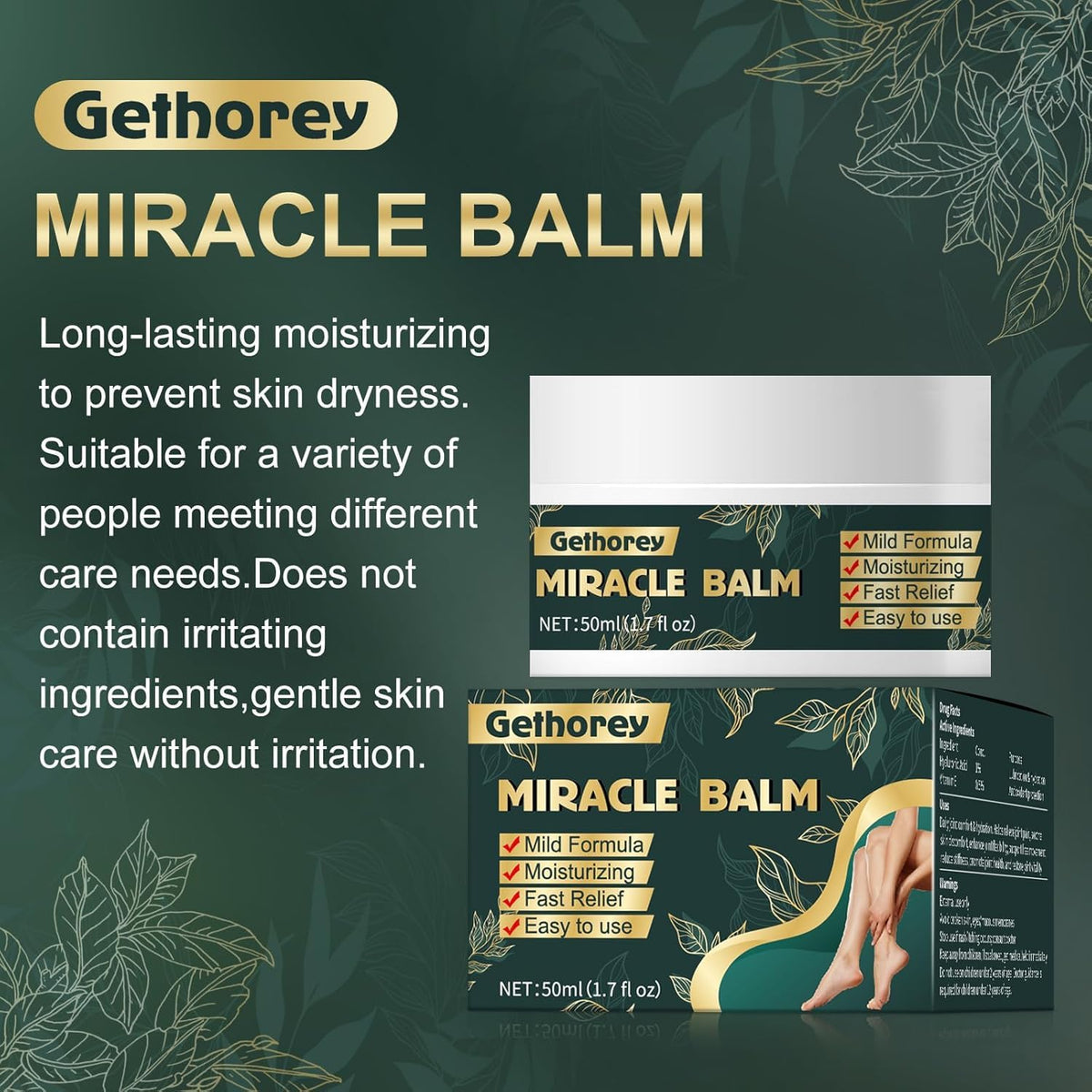 gethorey close-up of roll-on ball demonstrating precise clean application