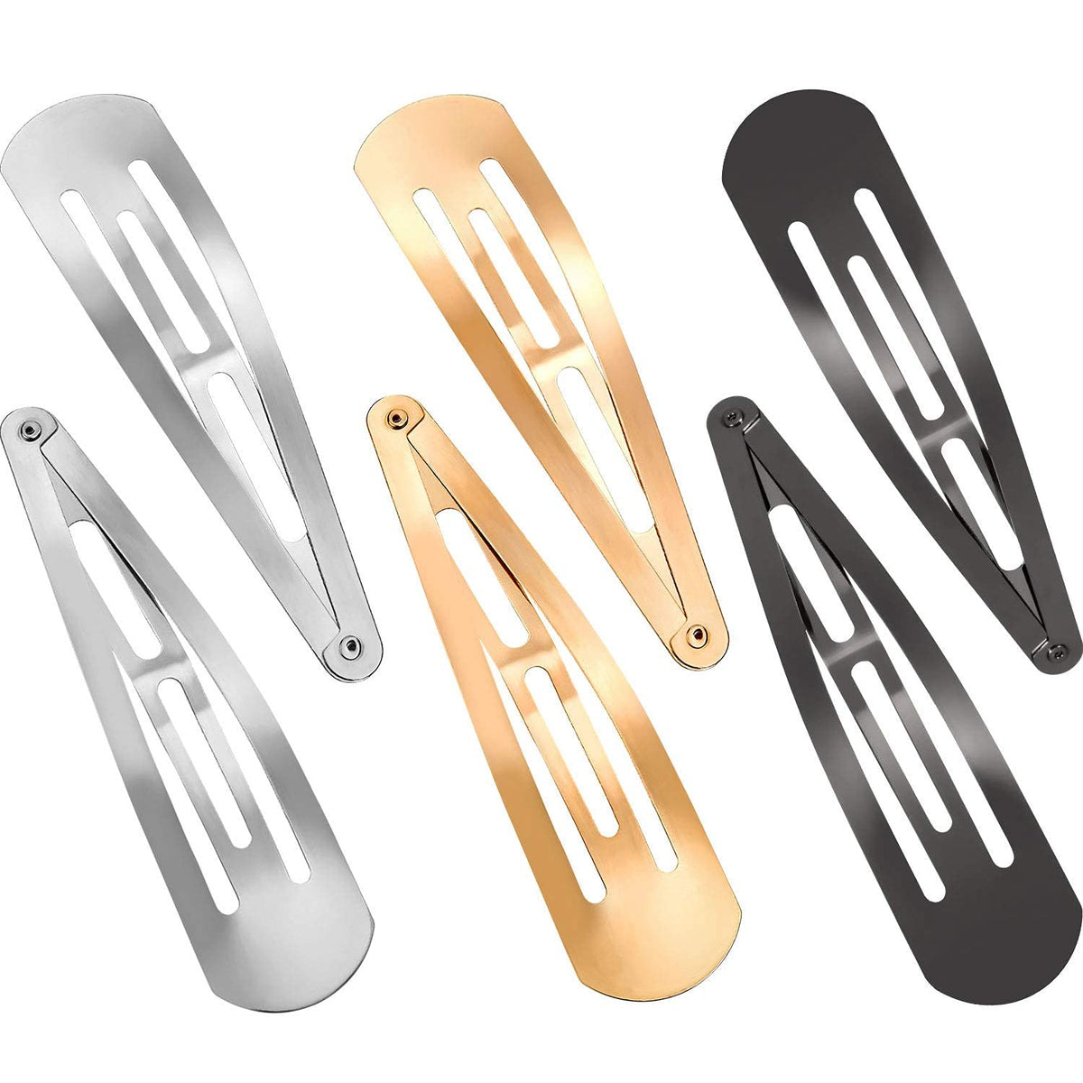 Geyoga front pack of 30 metal snap clips showing value and durability