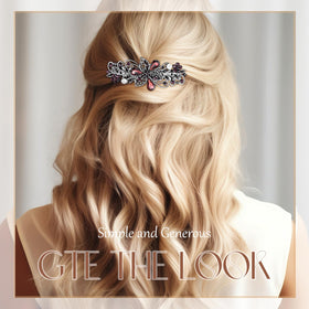 Geyoga barrettes arranged on a wedding table suggesting elegant accessory use