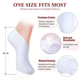 Geyoga sock on foot side view demonstrating snug fit and improved lotion hold