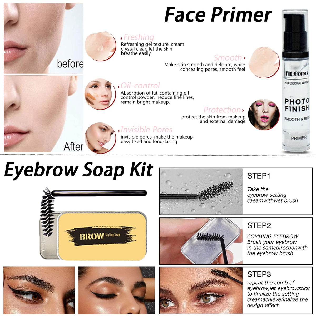 Geyomi contour stick and brow soap closeup for defined cheekbones and groomed brows