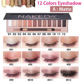 Geyomi open 12 color eyeshadow palette showcasing blendable mattes and shimmers