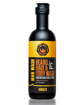 GIBS front bottle shot showing amber label and rugged scent benefit