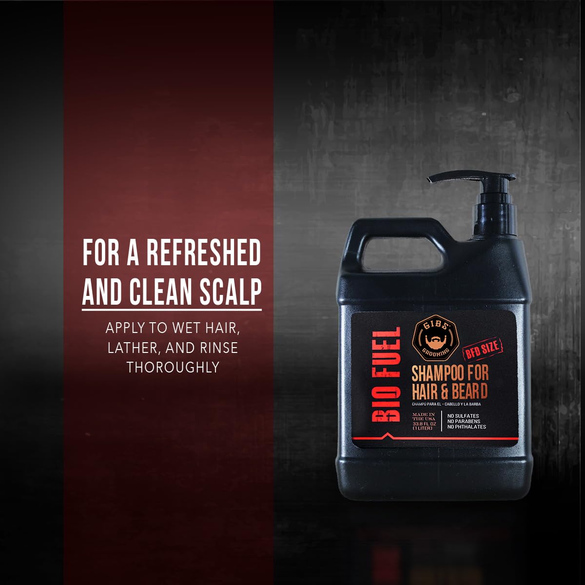 GIBS bottle on bathroom shelf suggesting daily grooming convenience
