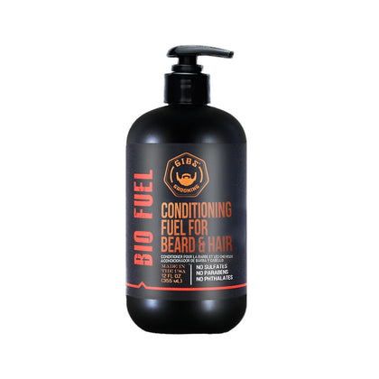 GIBS Biofuel front packaging showing label and 12 fl oz bottle benefit: clear product ID
