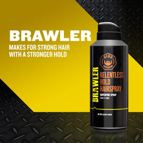 GIBS hairspray in use on model for all-day style support