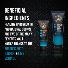 GIBS El Rey being applied to hair demonstrating control and natural-looking hold