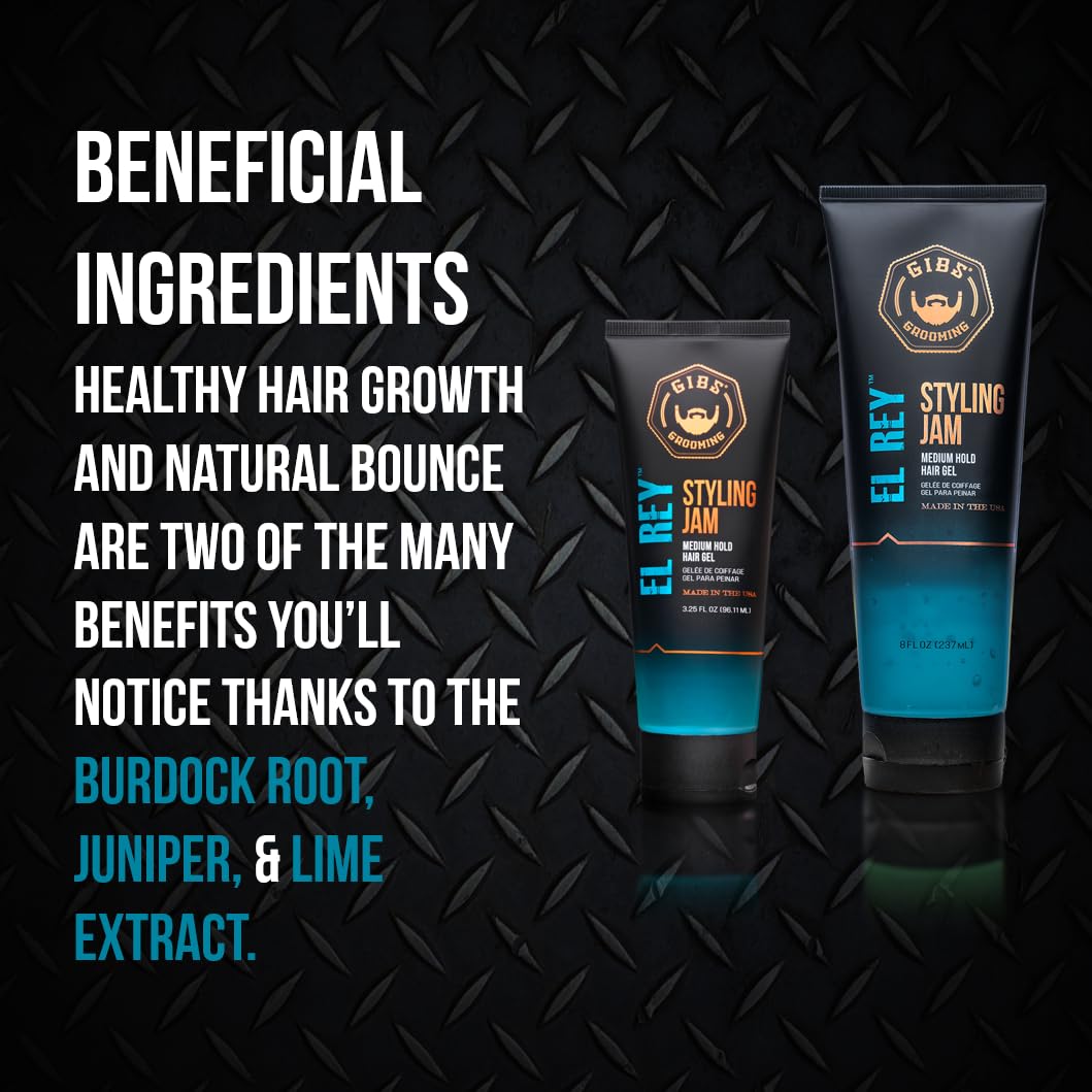 GIBS El Rey styled hair on male model showing a natural, touchable finish and defined texture