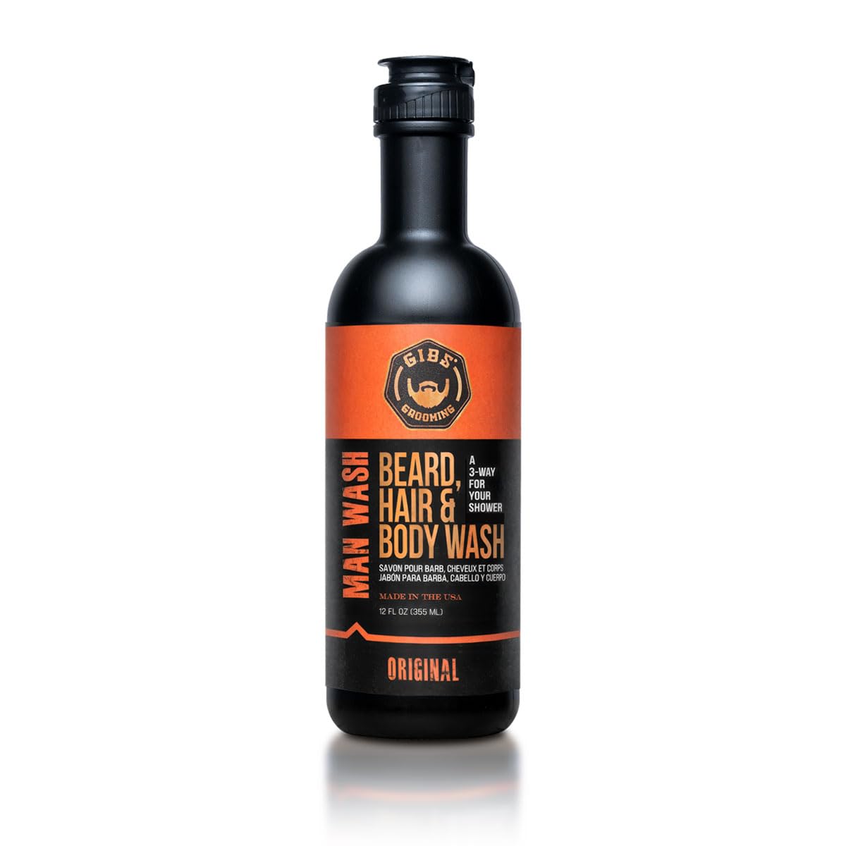 GIBS front packaging showing bottle and label, clear product information benefit
