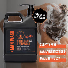 GIBS bottle in hand for scale showing large 33.8 fl oz supply benefit