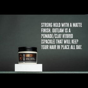 GIBS Outlaw styled quiff on model showing strong hold benefit