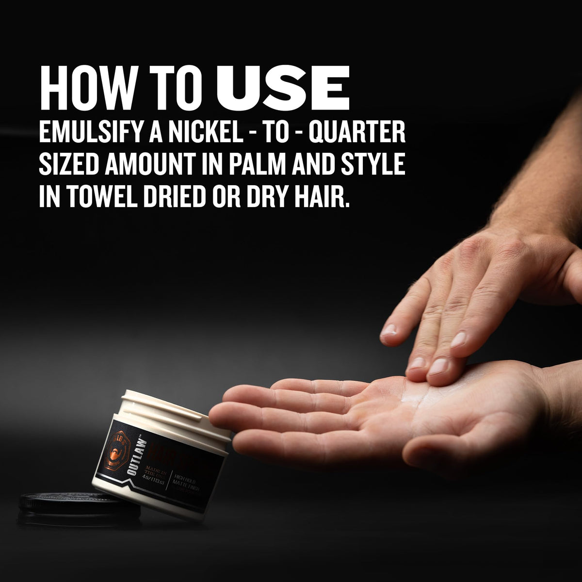 GIBS Outlaw jar inside grooming kit showing portability and convenience benefit