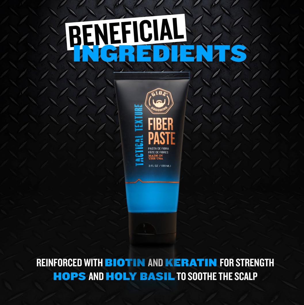 GIBS Tactical Texture open jar close-up showing fibrous paste and easy workability