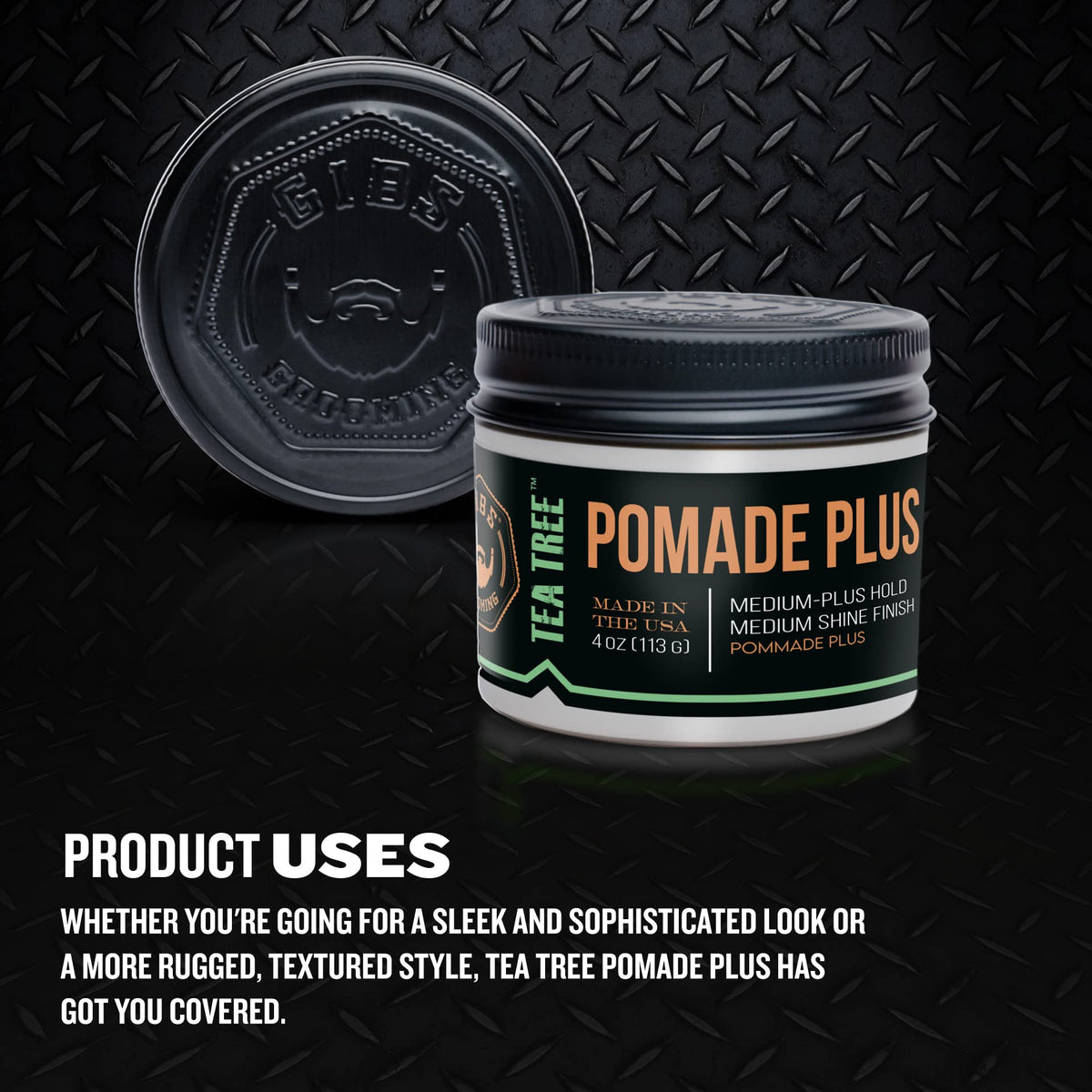 GIBS close-up texture of pomade showing smooth workable paste benefit