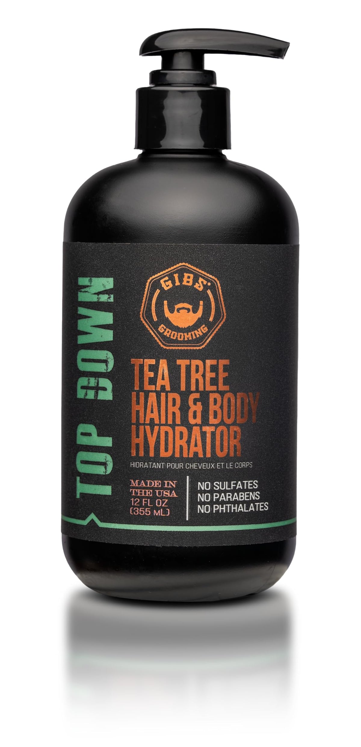 GIBS bottle front view showing label and size delivering quick hydration
