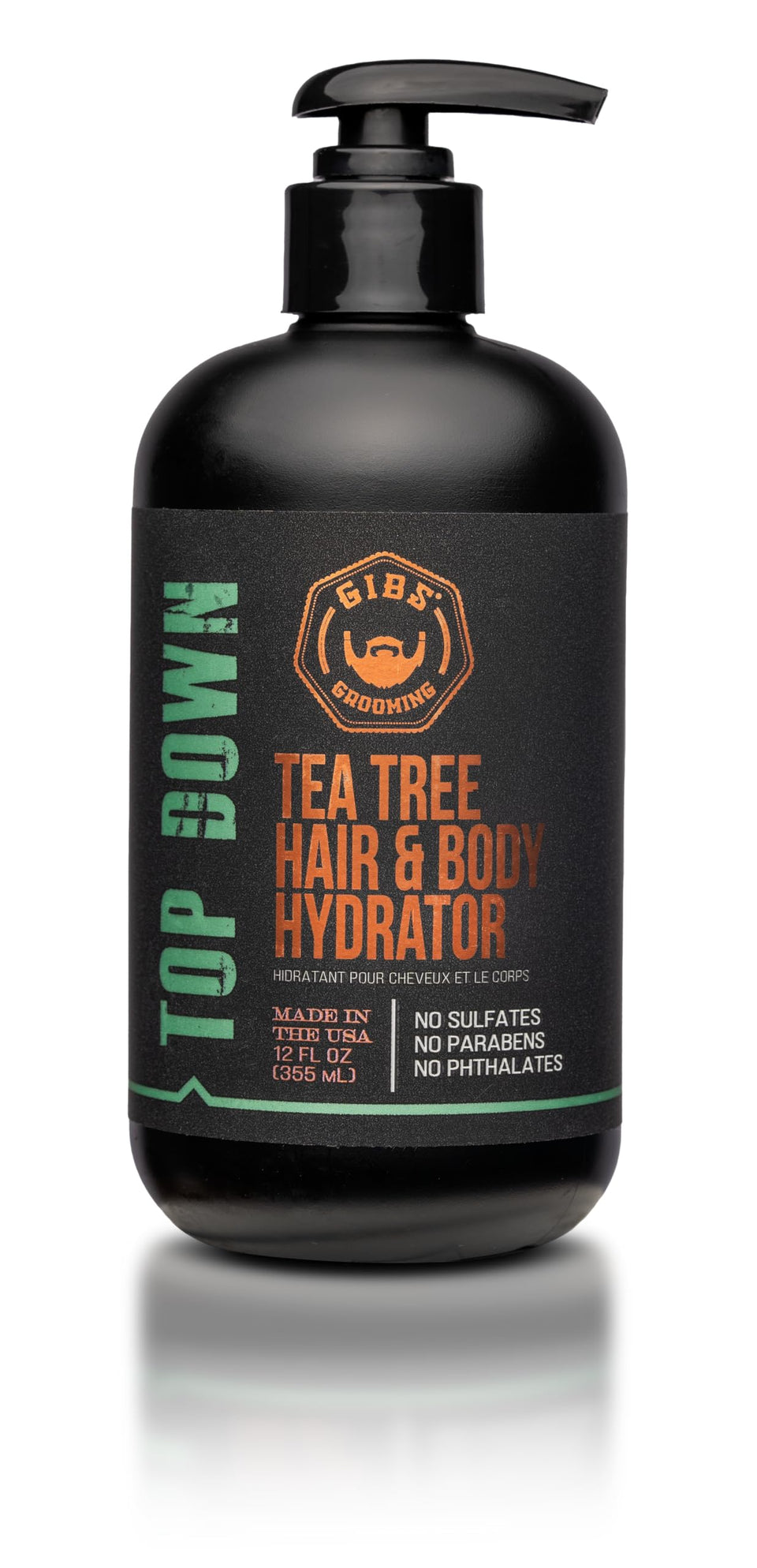 GIBS bottle front view showing label and size delivering quick hydration