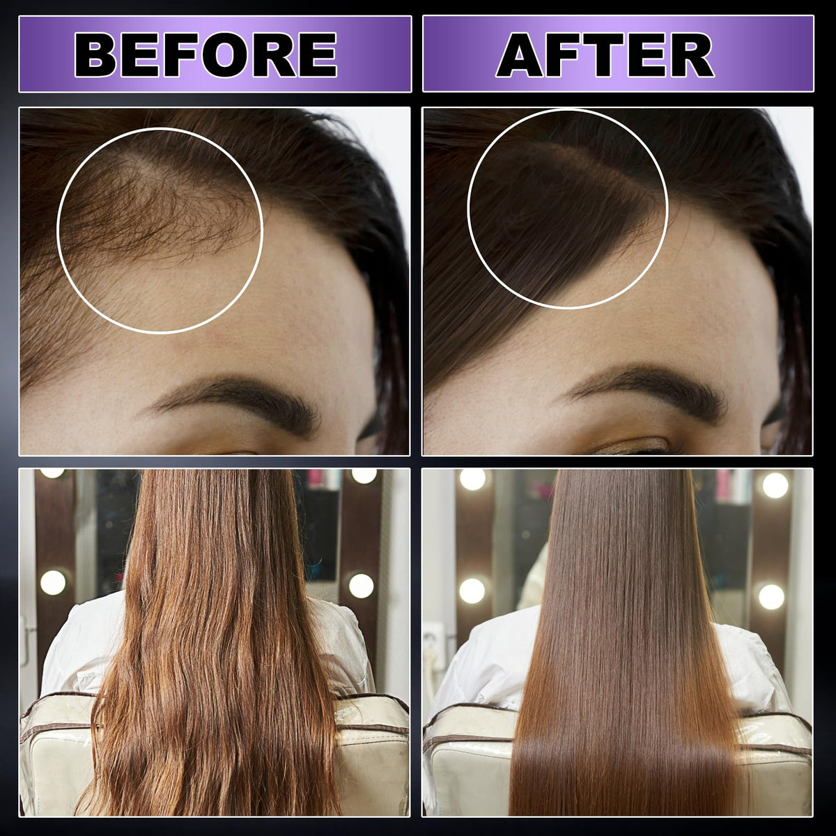 gifbea massaging scalp with spray to promote healthier-looking hair