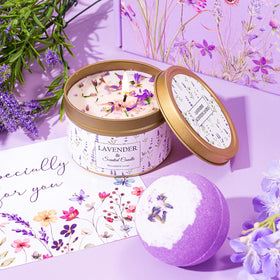 GiftPeak scented candle detail emitting calming aroma for relaxation