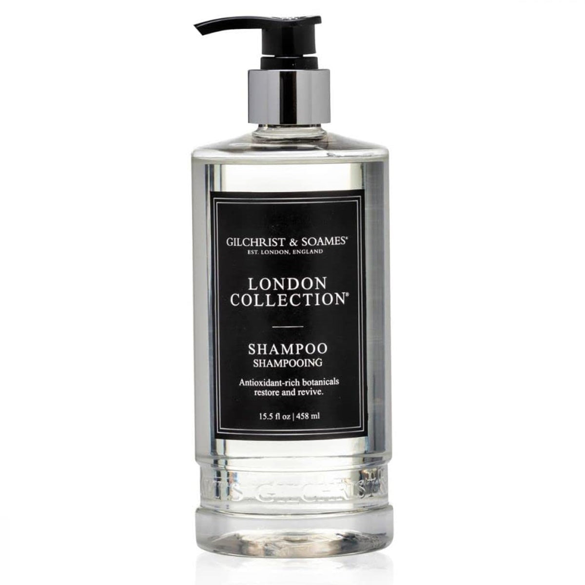 gilchrist & soames front bottle showing label and refined packaging benefit: premium presentation