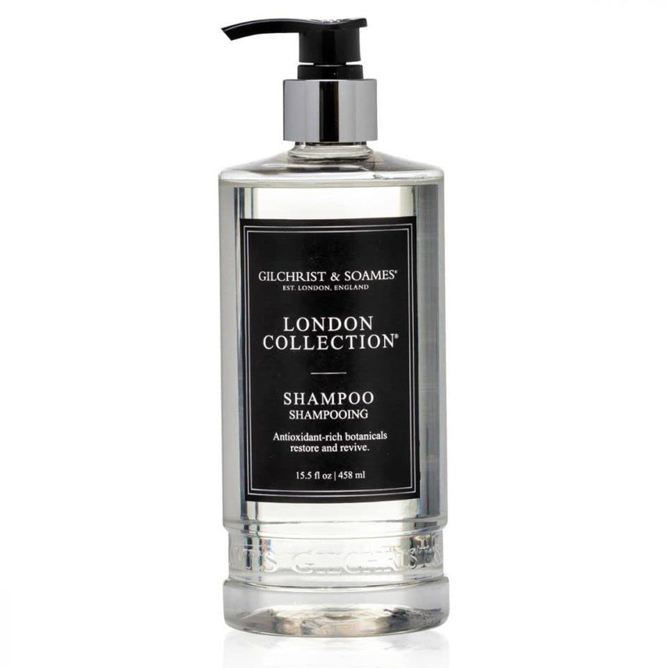 gilchrist & soames front bottle showing label and refined packaging benefit: premium presentation