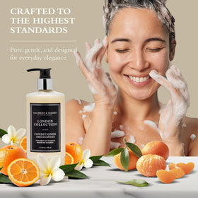 Gilchrist & Soames open cap pouring conditioner to highlight nondrip formula