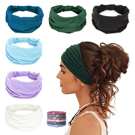 GiLi front pack view showing six wide headbands and included hair ties for outfit coordination