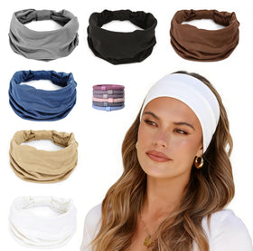 GiLi front view of six-pack headbands showing colors and packaging benefit
