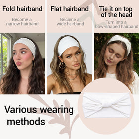 GiLi relaxed lifestyle model wearing headband at home for stylish comfort