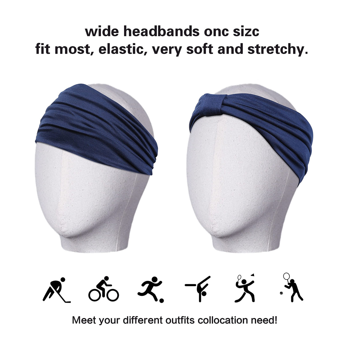 GiLi folded wide headband detail showing 5.5-inch width and adjustable coverage benefit