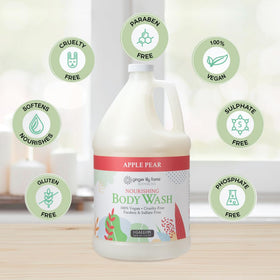Ginger Lily Farms ingredient label highlighting aloe, vitamin B5 and flaxseed