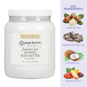 Ginger Lily Farms applying butter on arm demonstrating fast absorption and smooth skin