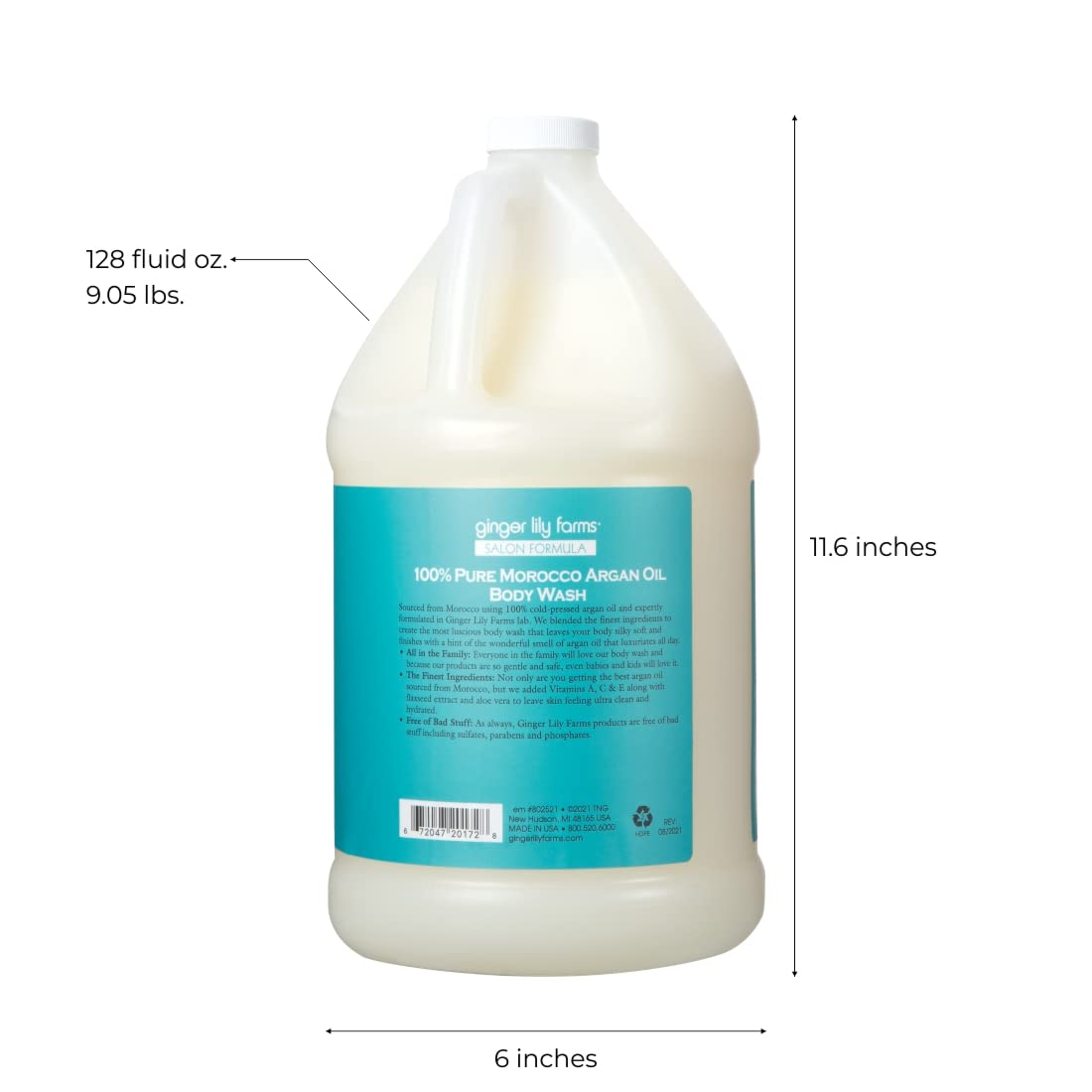 Ginger Lily Farms argan oil body wash pouring texture for smooth hydration