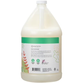 Ginger Lily Farms pouring refill into dispenser demonstrating easy transfer and savings
