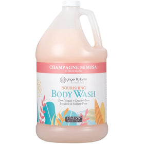 Ginger Lily Farms gallon front label showing scent and vegan refill benefit