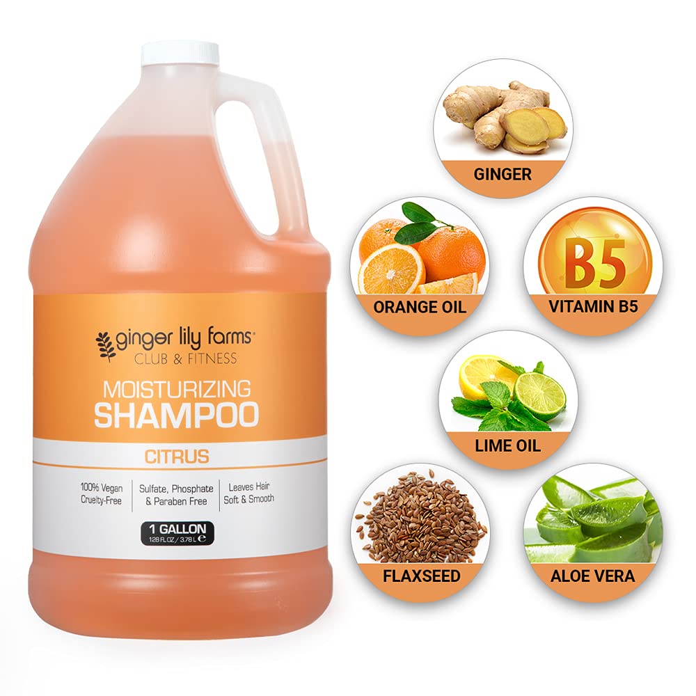 Ginger Lily Farms citrus ingredients display highlighting natural botanicals and fresh aroma