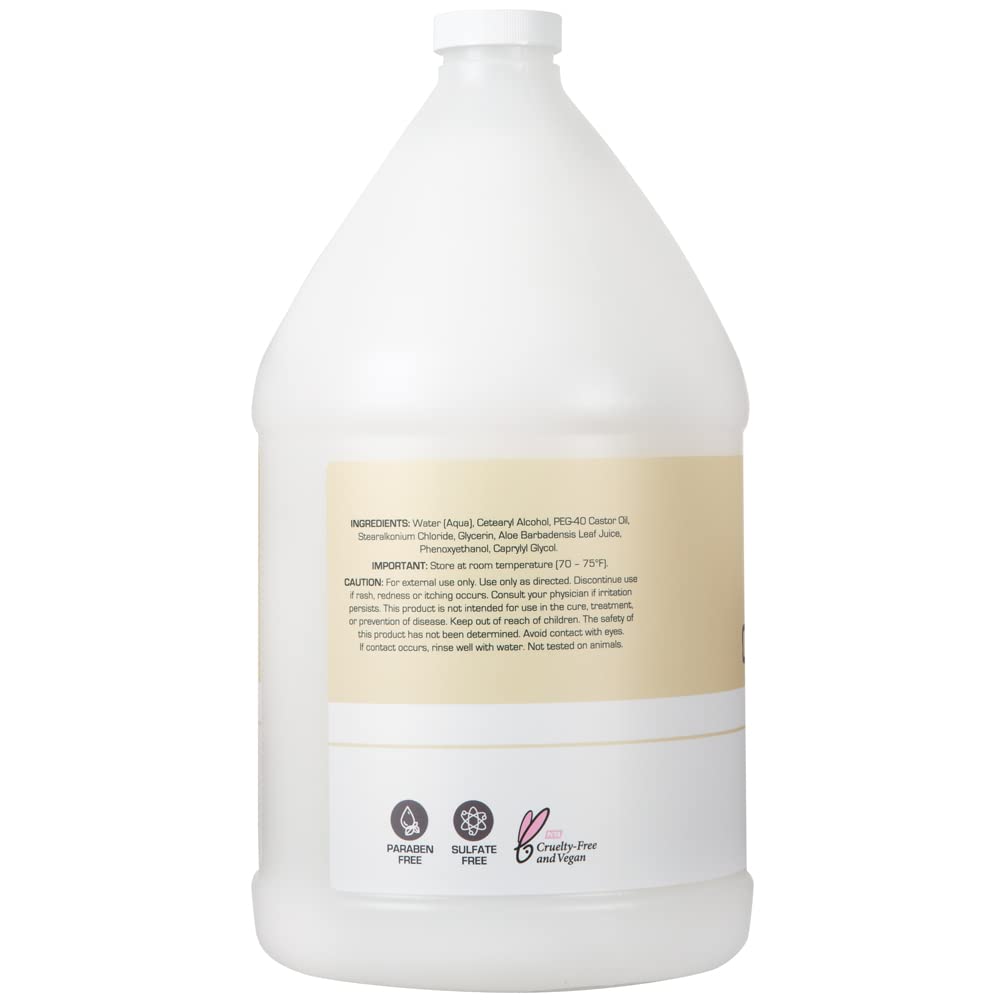 Ginger Lily Farms conditioner texture close-up with aloe indicating soothing moisture
