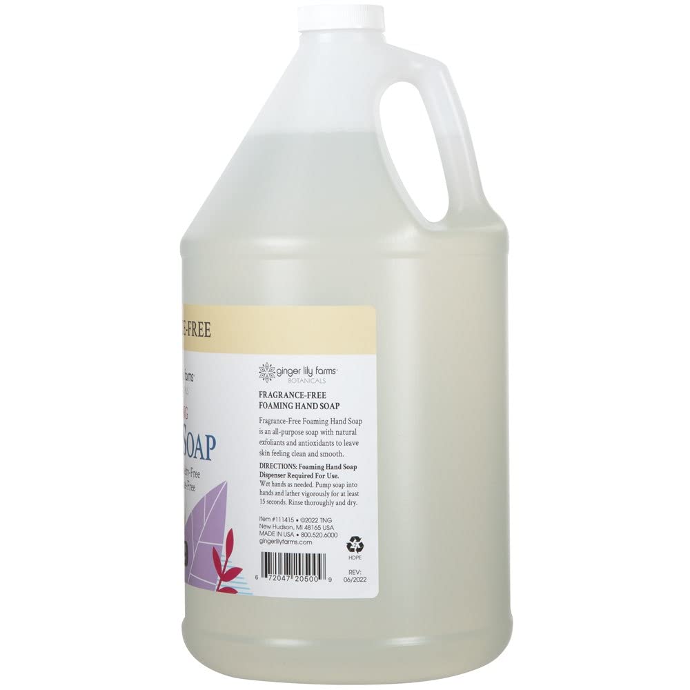 Ginger Lily Farms close-up of foaming texture illustrating gentle, creamy lather benefit