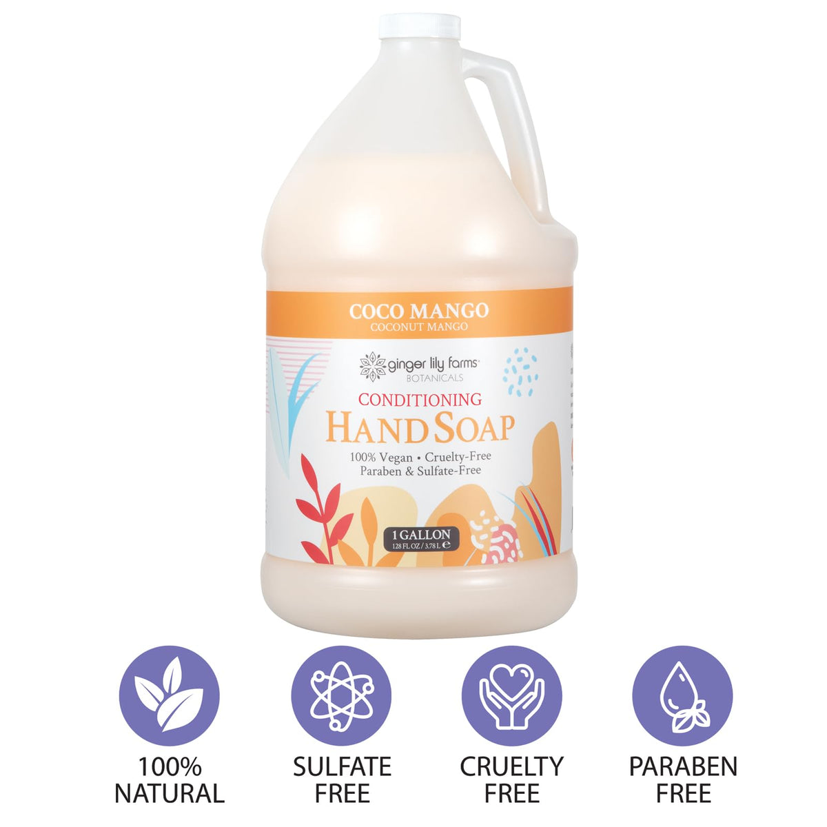 Person dispensing Ginger Lily Farms soap into hands for cleansing benefit