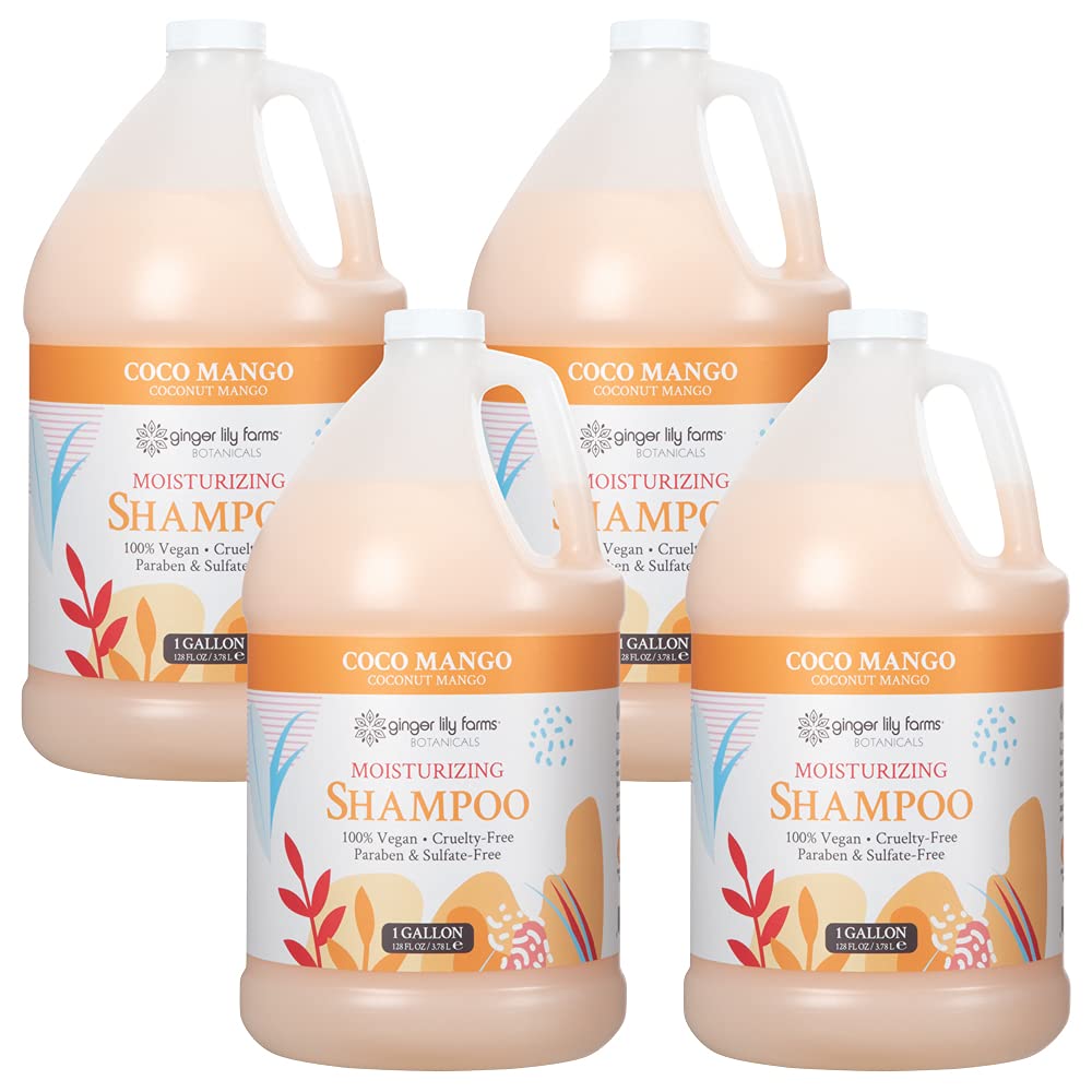 Ginger Lily Farms gallon front view showing eco refill and moisturizing benefit