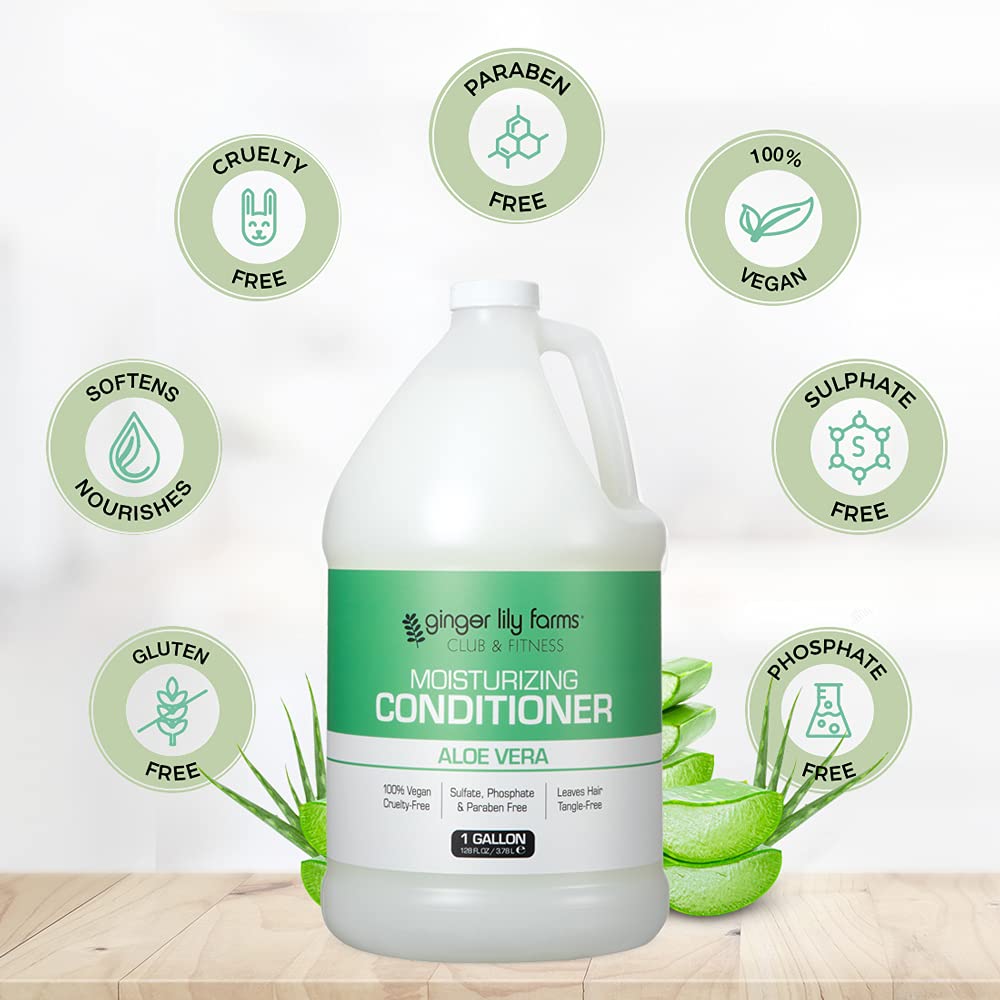 Ginger Lily Farms creamy conditioner texture demonstrating hydrating formula