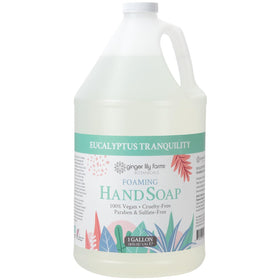 Ginger Lily Farms gallon bottle front view showing packaging and scent benefits