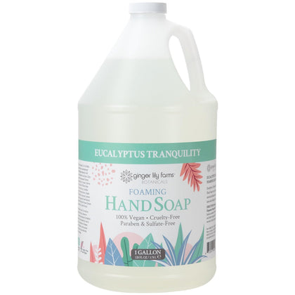 Ginger Lily Farms gallon bottle front view showing packaging and scent benefits