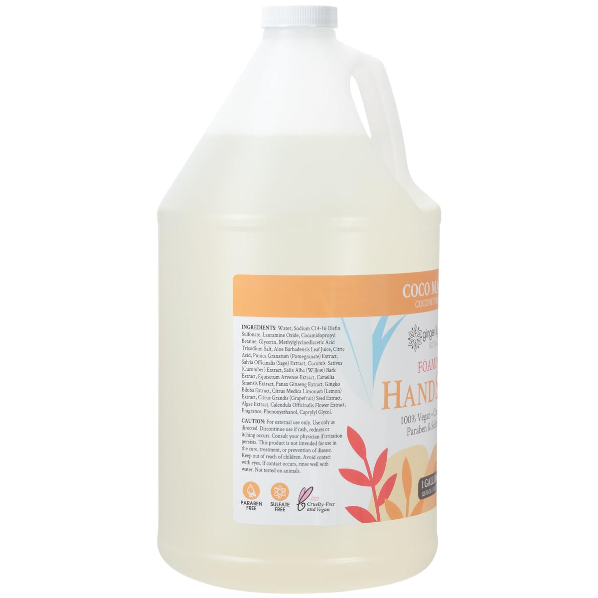 Ginger Lily Farms rich foamy lather close-up showing gentle cleansing and moisturizing effect on hands